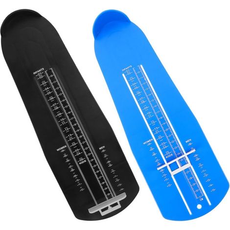 Jauge de pointure adulte, 2 pièces, bleue et noire, règle mesure (1/5)