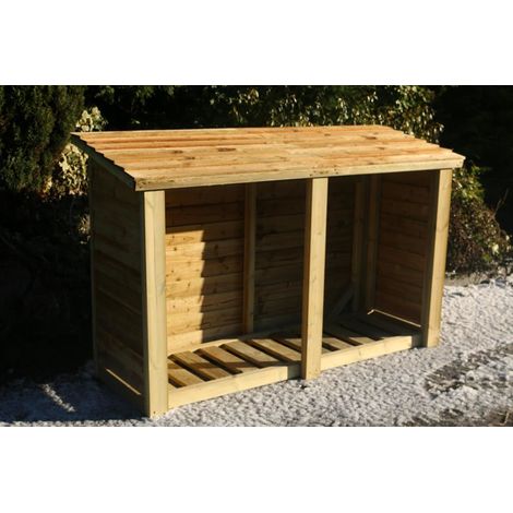 Heavy Duty Log Store - Timber - L67 x W190 x H150 cm - Minimal Assembly Required (1/3)