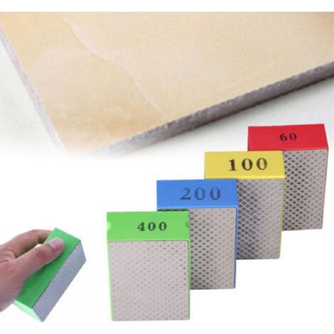 Set di 4 dischi diamantati manuali per lucidatura – grana 60/100/200/400, per pietra, ceramica, piastrelle e vetro.
