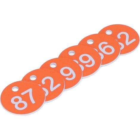 50 étiquettes rondes numérotées, simples et attrayantes, pour le matériel apicole, l'élevage d'abeilles et d'animaux, numéros 51 à 100, orange (1/5)