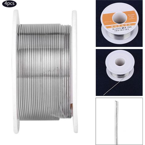 4 fils d'étain haute pureté sans nettoyage pour fer à souder, accessoires de soudage 0,8 mm (1/5)
