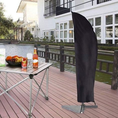 Housse de Parasol - Tissu Oxford 210D - Imperméable - Fermeture Éclair et Cordon de Serrage - 205x25/57/48 cm (1/5)