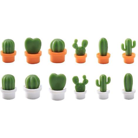 Lot de 12 aimants de réfrigérateur à motifs de dessins animés, couleurs assorties