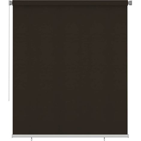Store roulant d'extérieur 205 (l) x 230 (H) cm marron HDPE vidaXL