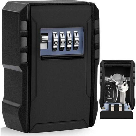 Boite à Clé Sécurisée, Grand Boite a Clefs Securisee Exterieur avec Code à 4 Chiffres Étanche Boite à Clés Murale, Robuste Coffre a Clef Exterieur Digitale pour Maison École Garage Usine (1/4)