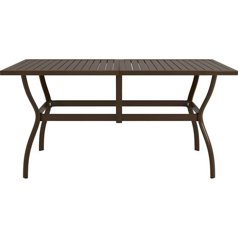 Maison Exclusive - Gartentisch Braun 140x80x72 cm Stahl (1/5)