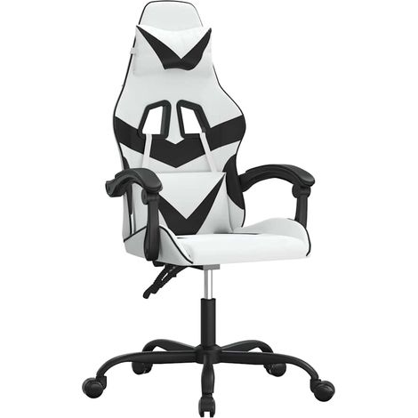 Maison Exclusive - Sedia da Gaming Bianco e Nero in Similpelle (1/5)
