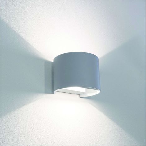 Century APPLIQUE BIDIREZIONALE TONDO A LED UP&DOWN+ 10 W-800 lm-3.000K/4.000K/6500K Col. Grigio (1/2)