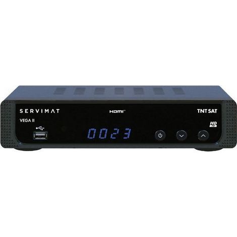 Démodulateur satellite - SERVIMAT - VEGAIIHD - Couleur Noir - Connecteur USB - Réception TNT gratuite (1/4)