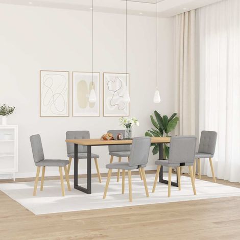 Maison Exclusive - Sedie da Pranzo 6 pz Grigio Nuvola in Tessuto