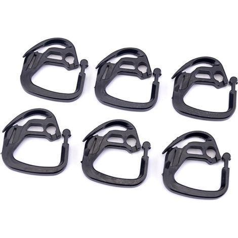 CCYKXA 50 Pieces Black Shade Sail Clips, Durable ABS Greenhouse Fixing Hooks, Anti-aging Garden Accessories for Nets and Curtains, Easy Installation and Removal