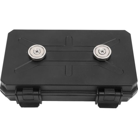 Coffre fort aimanté cache sous voiture pour rangement clés portes véhicules étiquettes sécurité 19x12,5x4,7 cm (1/5)