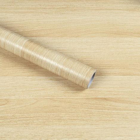 Papier Adhésif pour Meuble, Vinyle Adhésif, Revêtement Adhésif  60 X 500 cm, Vinyle Autocollant Effet Bois Naturel Couleur, AdhéSif Pour Meuble Cuisine, Murs, Armoires Comptoirs (1/5)