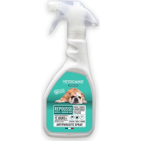 VETOCANIS Spray anti-puces, anti-tiques et anti-moustiques - Pour Chien - 500 ml