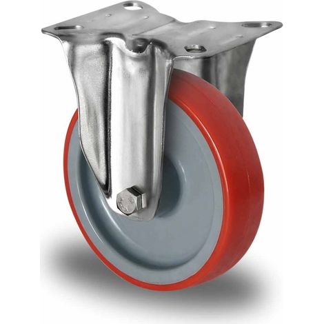 CASCOO Bockrolle ø 125 mm Serie N2U6 Rollenlager Edelstahl