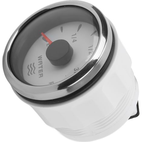 52-mm-Wasserstandsanzeiger, 0–190 Ω, 7-farbige Hintergrundbeleuchtung, IP67 wasserdicht, für Flüssigkeitsbehälter in Auto und Boot, 9–32 V, Weiß (1/5)