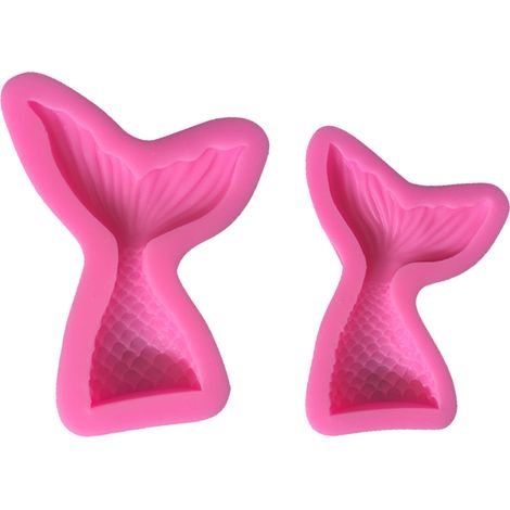 1 moule en silicone queue de sirène, motif sirène, pour chocolat, bonbons gélifiés, fudge et pâtisseries (1/5)