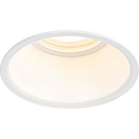 Modern Recessed Spotlight White GU10 50mm IP44 - Dept (1/4)
