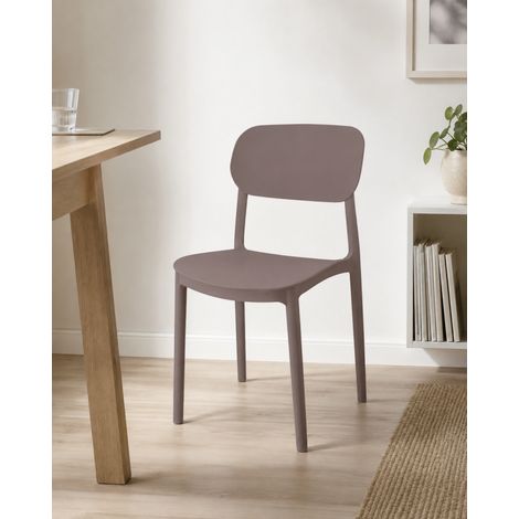 Domo Mea Sedia Mood Taupe h 75,5 cm - Design Moderno in Polipropilene