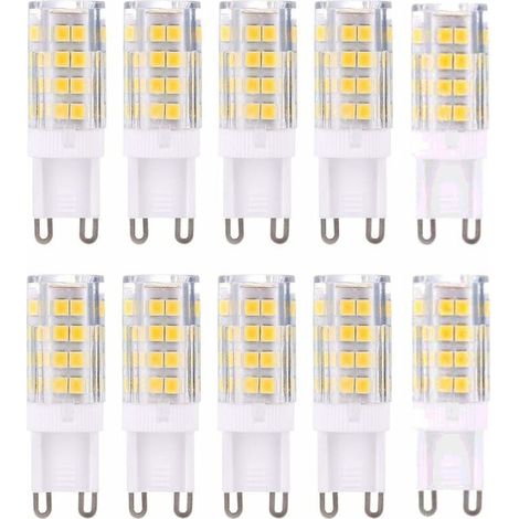G9 LED Lamp Bulbs, Warm White 3000K 5W G9 LED Bulb Light equivalent to 40W halogen bulbs 420 lumens not dimmable, pack of 10 [Energy Class A+] (1/4)