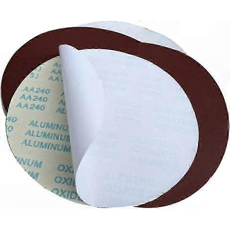 Disque abrasif auto-adhésif 80 grains, Ø 300 mm, lot de 6, papier PSA de qualité moyenne pour ponçage bois et métal. (1/5)