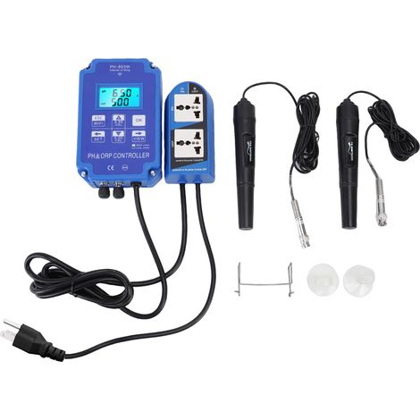 Contrôleur pH ORP numérique WiFi avec écran LCD rétroéclairé pour piscine et hydroponie, prise US 110V, haute précision (1/5)