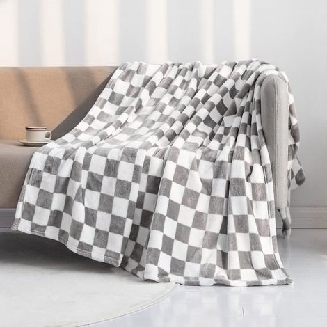 Weiche Polardecke für Sofa und Bett, kuschelige Wohndecke für den Sessel, ideal zum Einkuscheln, 100x150 cm