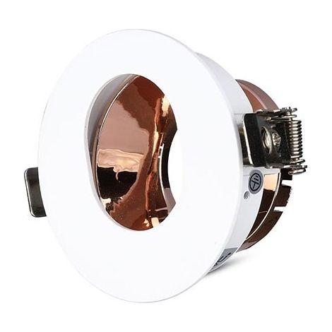 Spot encastré plafond V-TAC GU10 blanc/rose doré VT-874 (1/5)