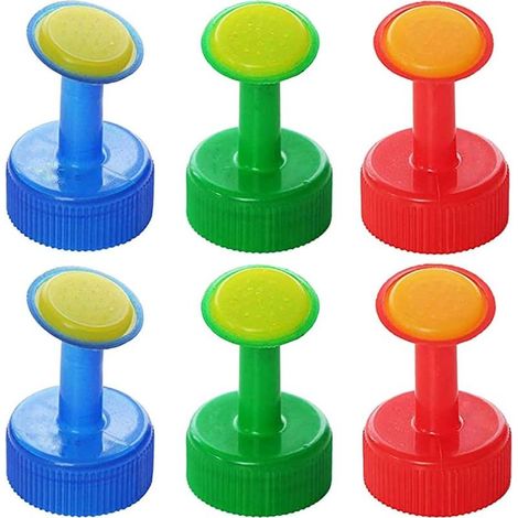 6pcs Arroseur Bouchon de Bouteille, Bouteille Top Arrosage en Plastique, Plantes Bouteilles d'eau Outils D'arrosage De Fleurs pour Buse Darrosage Jardin Fournitures (Rouge Vert Bleu) (1/5)