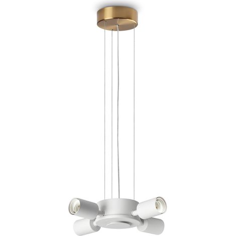 Ideal Lux SET UP Suspension à plusieurs bras en laiton, 4 x E27 (1/2)
