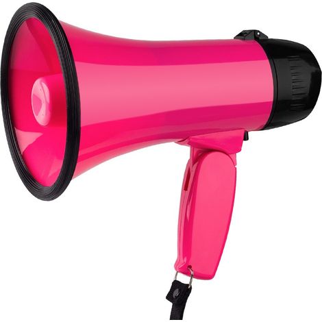 Haut-parleur mégaphone - Cri + alarme + enregistrement (240 secondes) -Rouge