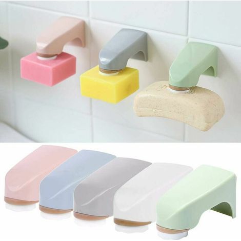 1 Pc Aimant Porte-Savon Support Mural De Stockage D'autocollants Salle De Bains Organiser Accessoires, Rose (1/5)