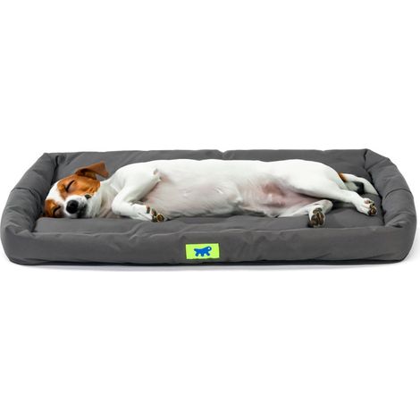 Panier Chien Coussin Chien Moyen Taille Tissu anti-rayures Matelas pour chien imperméable 76 x 53 x 5 cm.Noir (1/5)