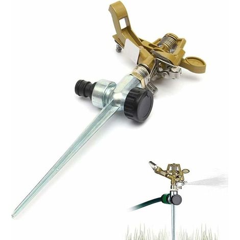 Arroseur de Pelouse Rotatif 360°, Arroseur Automatique pour Jardin, Système d'Irrigation Vert avec Pulvérisation Circulaire (1/5)