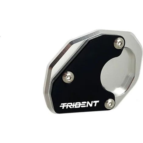 (Logo TRIDENT noir) Compatible avec la béquille latérale en aluminium Trident 660 (noir et rouge) - Extension de béquille latérale - Compatible avec les motos Trident 660 (modèles 2021 et 2022) - Maxp (1/4)