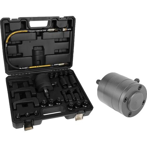 Extracteur d'injecteur diesel, fonctionnement pneumatique, compatibilité avec plusieurs tailles, matériau en acier et aluminium, conçu pour une extraction contrôlée, risque de dommages réduit (1/5)