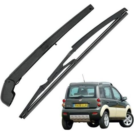 Bras Essuie Glace Arrière et Balai Essuie Glace, Arrière de Bras d'Essuie-Glace en Caoutchouc Naturel Toutes Saisons Kit Remplacement pour FIAT Panda 169 2003-2010 (1/5)