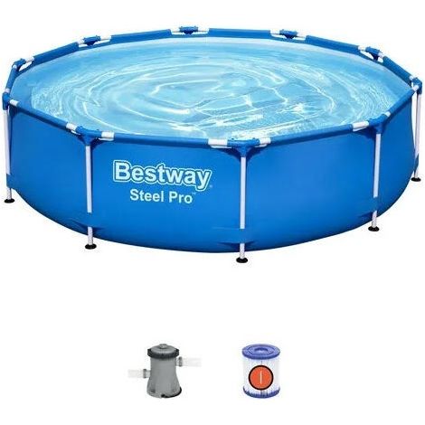 Piscina rotonda Steel Pro 366x76 cm (1/2)