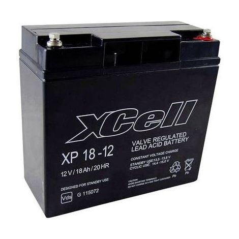 XCell  XP1712 XCEXP1812 Batteria al piombo 12 V 18 Ah Piombo-AGM (L x A x P) 181 x 167 x 77 mm Vite M5 Esente da (1/3)