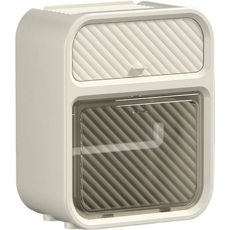 Multifunktionaler, wandmontierter Toilettenpapierhalter, wasserdicht, kein Bohren erforderlich, hohe Tragfähigkeit und integriertes Ablagefach.