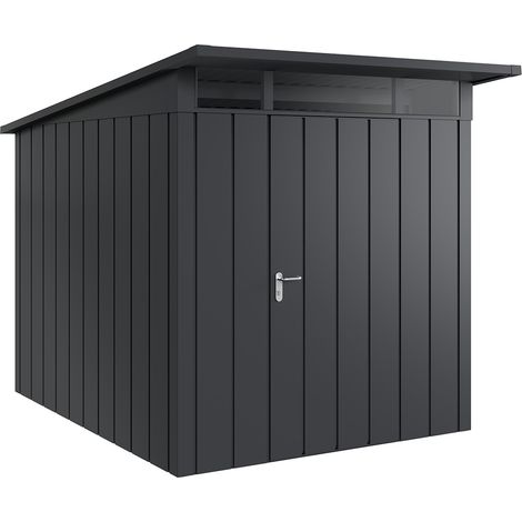 Hörmann Metall-Gerätehaus "Juno" mit Pultdach, JPD6 - Modern, 214 x 262 cm (B x T), anthrazit, 1-flüglige Tür, Anschlag rechts (1/5)