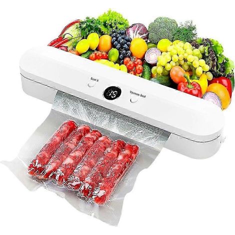 La machine sous vide conserve les aliments frais 8 fois plus longtemps et comprend 10 sacs sous vide. (1/5)