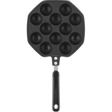Plaque à takoyaki douze alvéoles pour préparer les boulettes de poulpe et les pancakes accessoire de cuisine