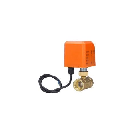 Robinet à bille électrique DN20, 2 voies, 3/4 pouces, fil normalement fermé, universel, DC12-24V (1/5)