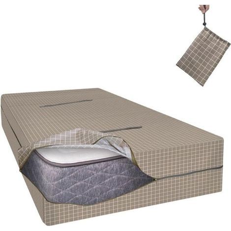 Lntyq Sac de rangement pour matelas en mouvement, durable, imperméable, anti-poussière, Oxford, sac de protection pour matelas, 196 x 107 x 38 cm (1/5)
