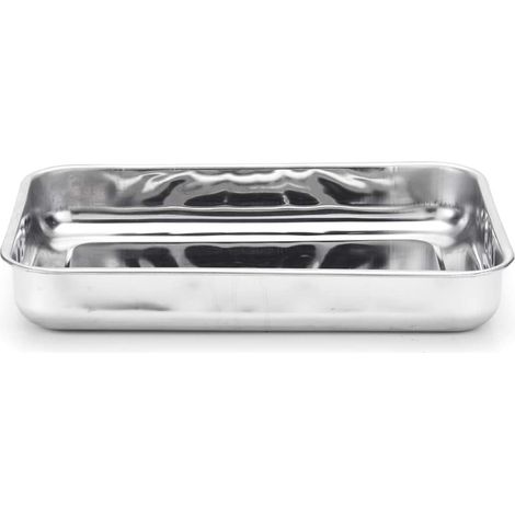 TEGLIA IN INOX RETTANGOLARE 30 X 22 X 5H CM