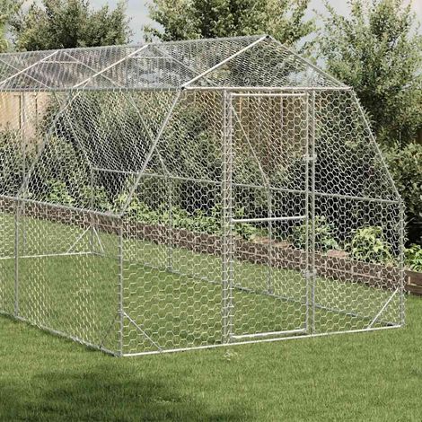 Maison Exclusive - Hühnerstall 2,5x6x2,25 m Verzinkter Stahl