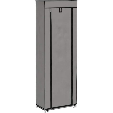 Maison Exclusive - Armoire à chaussures avec housse Gris 57x29x162 cm Tissu
