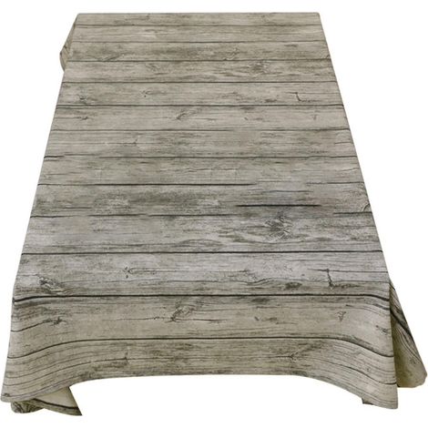 Rechteckige Tischdecke mit Holzoptik, Landhausstil, für den Außenbereich, 140 x 140 cm / 180 x 200 cm.