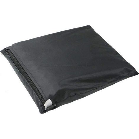 Housse carrée pour barbecue, noire et argentée, polyester 600D, imperméable et anti-poussière (1/4)